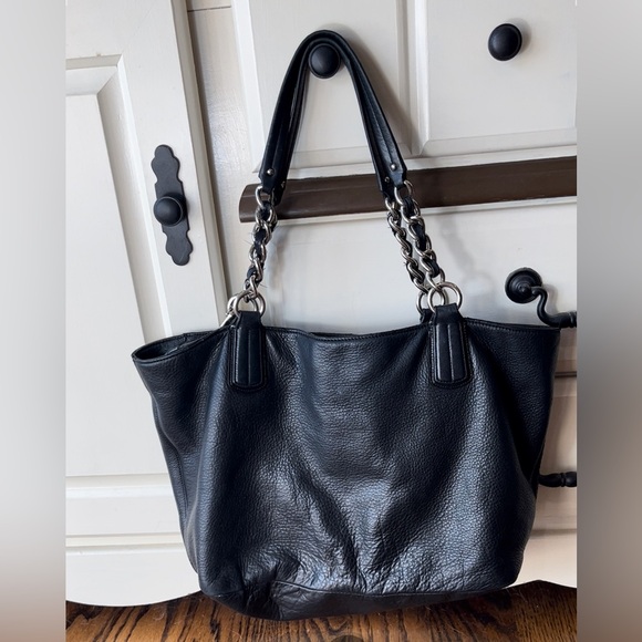 Coach Colette Leather Op Art Logo Tote Bag - Picture 6 of 10